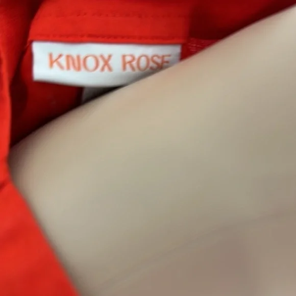 Women's Orange Knox Rose Top Tunic V Neck With Strings - Picture 4 of 4